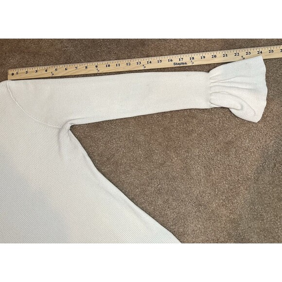 Lauren Ralph Lauren Ribbed Knit Top – Size Medium Feminine Bell Sleeves Classic - Picture 4 of 9